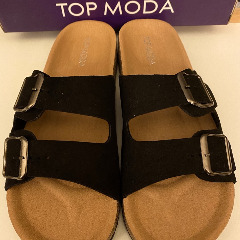 Top Moda Faux Birkenstock Sandals